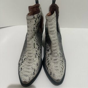 Snakeskin Ankle Boots